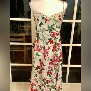 ANTHROPOLOGIE lightweight, gorgeous and feminine dress. Ruffles empire waist XL